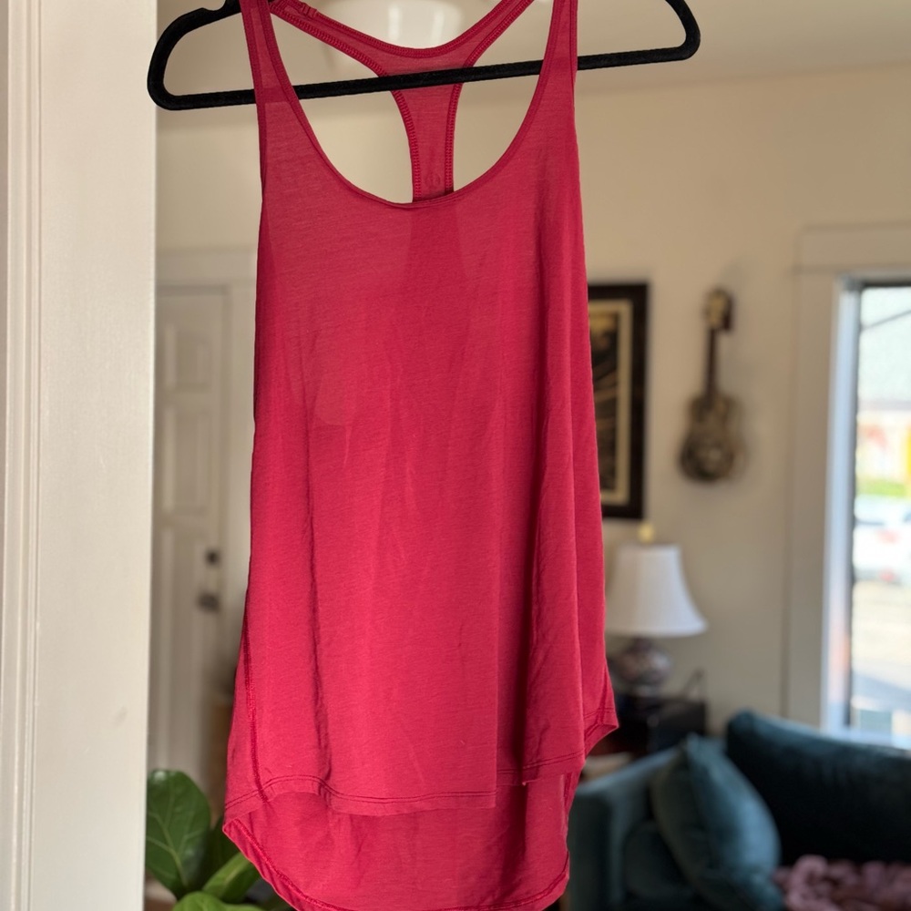 lululemon athletica burgundy razorback Tank Top
